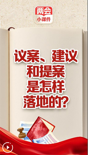 兩會小課件丨議案、建議和提案是怎樣落地的？